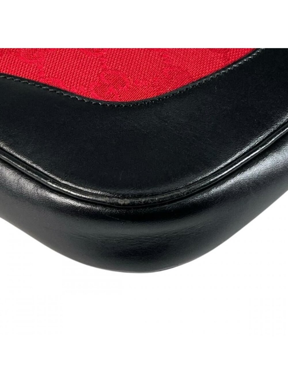 Gucci Jackie Shoulder Bag GG Canvas Leather Red Black Silver - Picture 8 of 13
